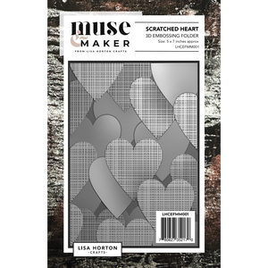 Lisa Horton Crafts Muse & Maker Scratched Heart 3D Embossing Folder