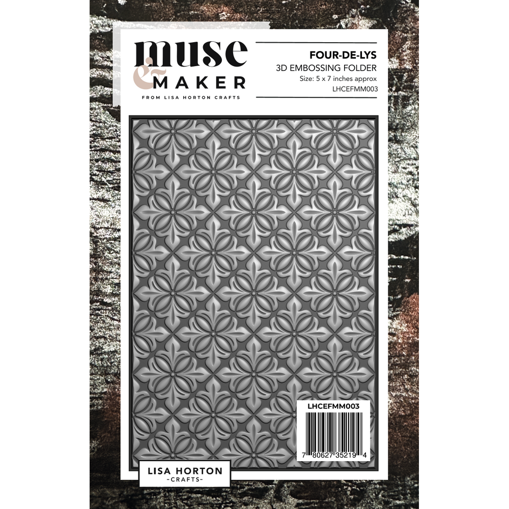 Lisa Horton Crafts Muse & Maker Four-De-Lys 3D Embossing Folder