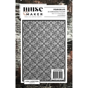 Lisa Horton Crafts Muse & Maker Four-De-Lys 3D Embossing Folder