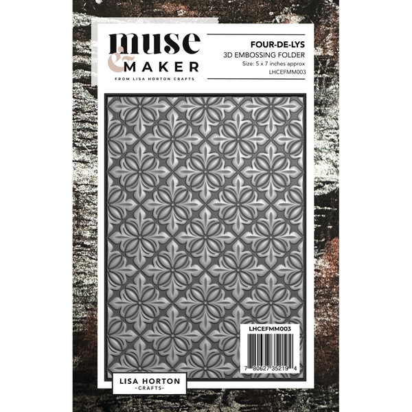 Lisa Horton Crafts Muse & Maker Four-De-Lys 3D Embossing Folder