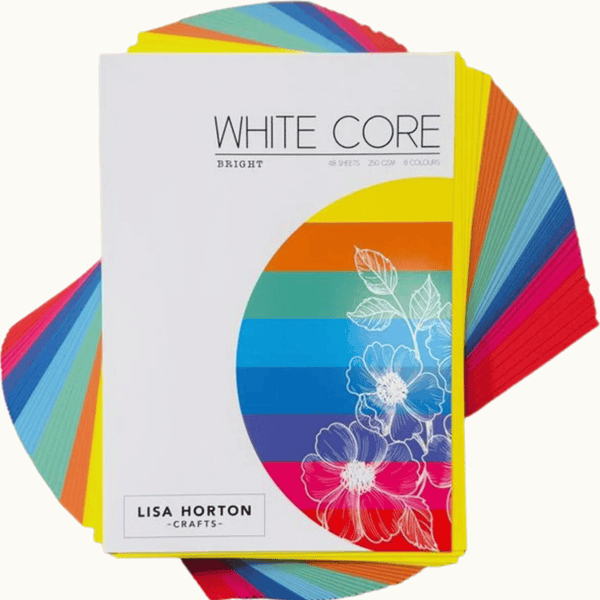 Lisa Horton Crafts White Core Cardstock Bright Assortment - 48 pk