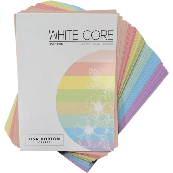 Lisa Horton Crafts White Core Cardstock Pastel Assortment - 48 pk