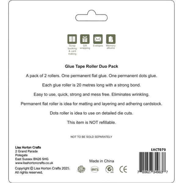 Lisa Horton Crafts Duo Tape Runners - Solid & Dotted