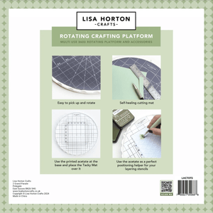 Lisa Horton Crafts Rotating Crafting Platform - Interchangeable Cutting & Tacky Mat