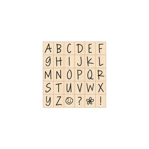 Hero Arts Happy Upper Case Alphabet Wood Stamps