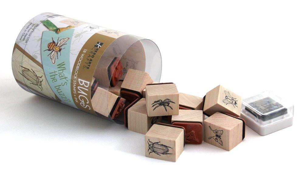 Hero Arts Bugs Wood Ink 'n Stamp Set