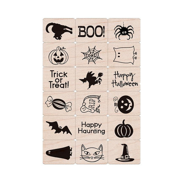 Hero Arts Halloween Wood Ink 'n Stamp Set