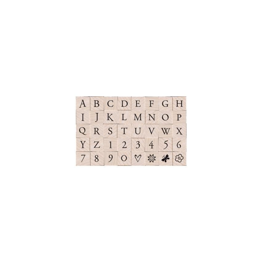 Hero Arts Printer's Type Uppercase Alphabet Wood Stamps