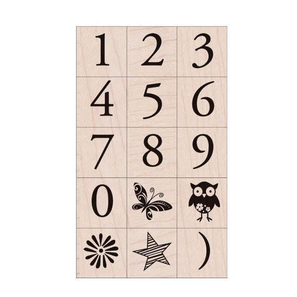 Hero Arts Garamond Number Wood Stamps