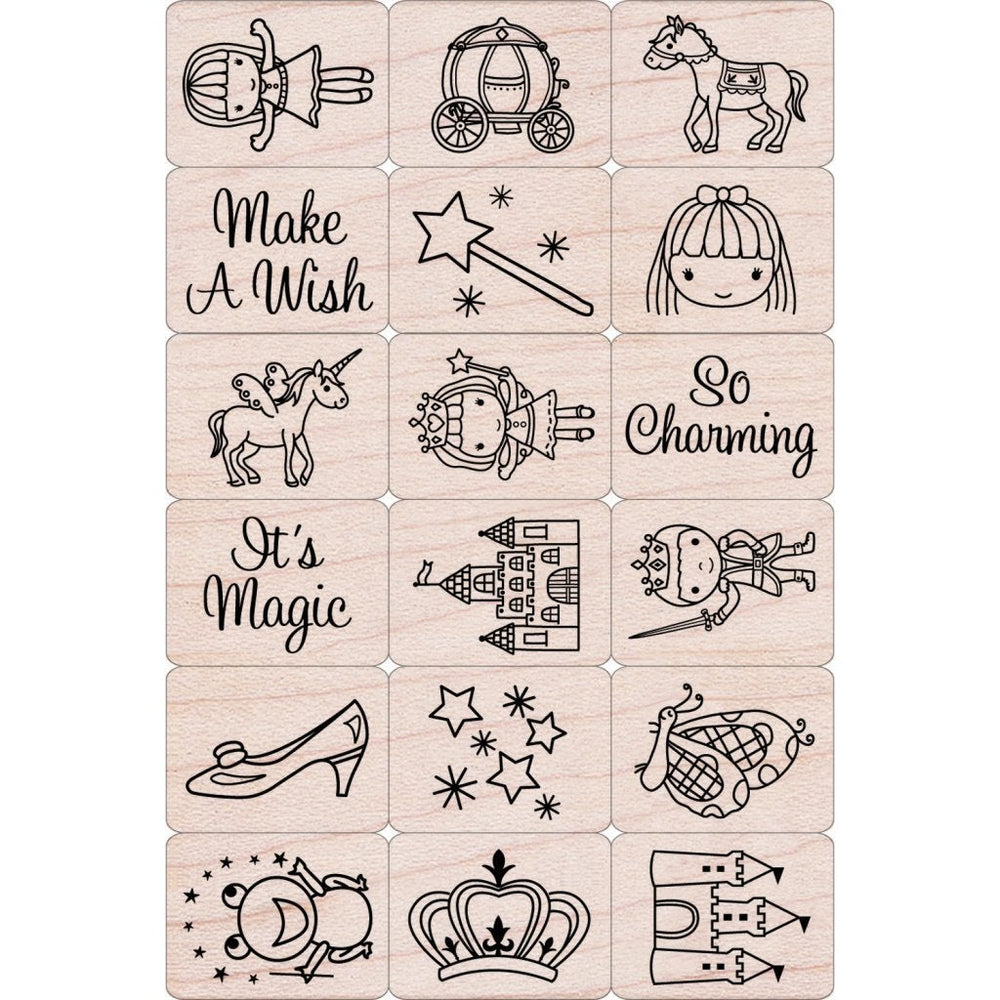 Hero Arts Fairy Princess Wood Ink 'n Stamp Set