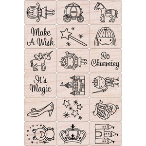 Hero Arts Fairy Princess Wood Ink 'n Stamp Set