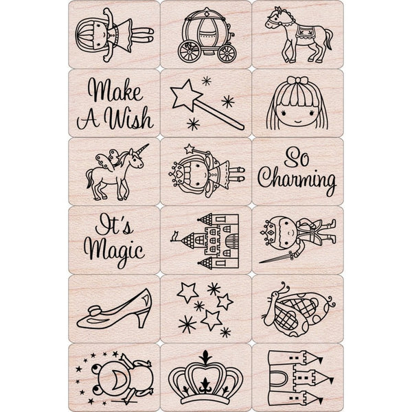 Hero Arts Fairy Princess Wood Ink 'n Stamp Set