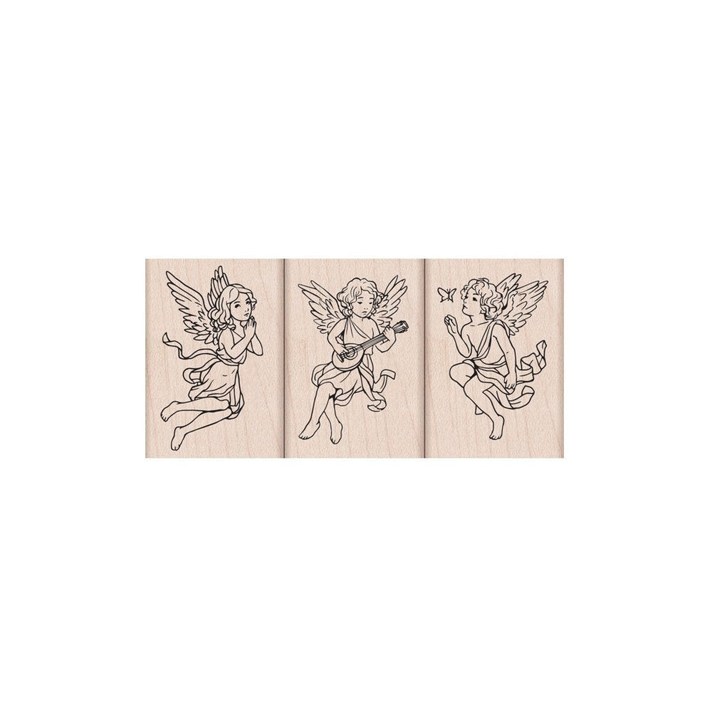 Hero Arts Angel Trio Wood Stamps