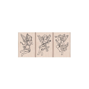 Hero Arts Angel Trio Wood Stamps