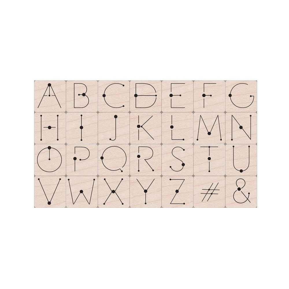 Hero Arts Modern Dot Alphabet Wood Stamps