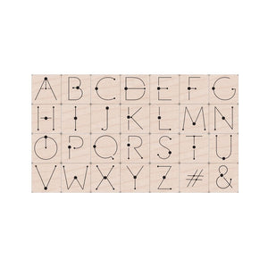 Hero Arts Modern Dot Alphabet Wood Stamps
