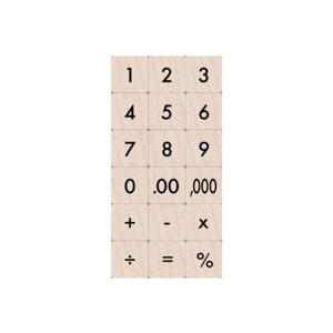 Hero Arts Math Fun Wood Ink 'n Stamp Set