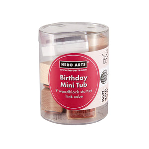 Hero Arts Birthday Mini Tub Woodblock Stamps