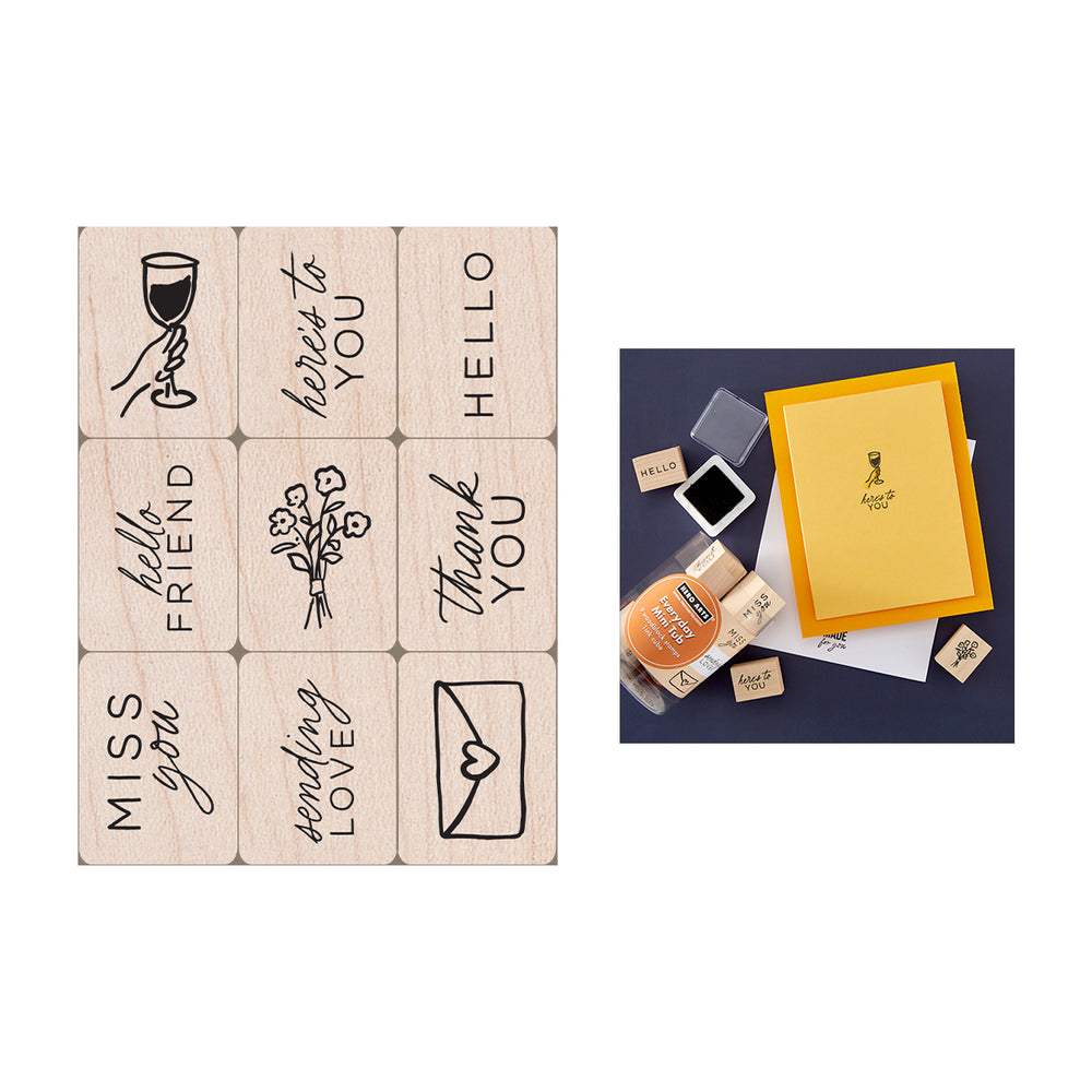 Hero Arts Everyday Mini Tub Woodblock Stamps