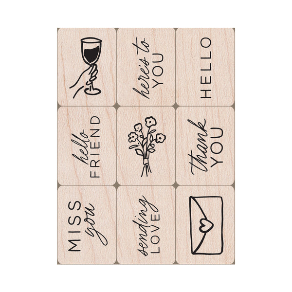 Hero Arts Everyday Mini Tub Woodblock Stamps