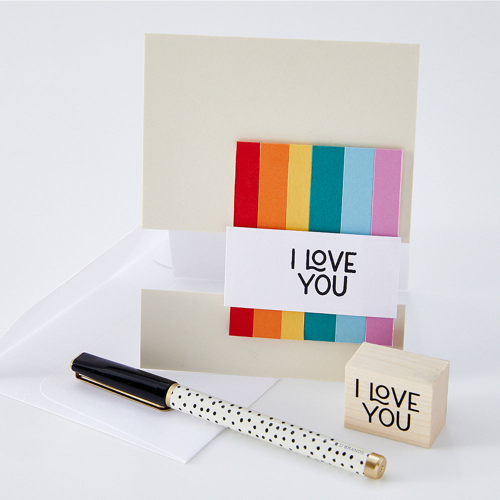 Hero Arts Just A Note Woodblock Ink 'N Stamp Set