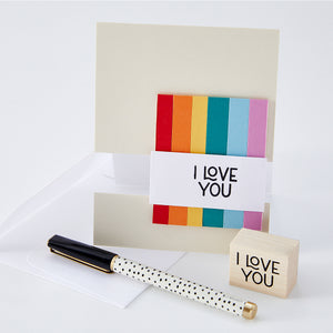 Hero Arts Just A Note Woodblock Ink 'N Stamp Set