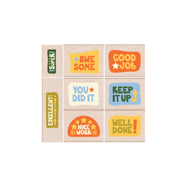 Hero Arts Nice Work Woodblock Stamp Set