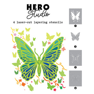Hero Arts Butterflies Layering Stencils