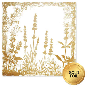 Paper Rose - Gold Foil Lavender & Roses 12x12 Deluxe Paper Collection