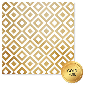 Paper Rose - Gold Foil Lavender & Roses 12x12 Deluxe Paper Collection