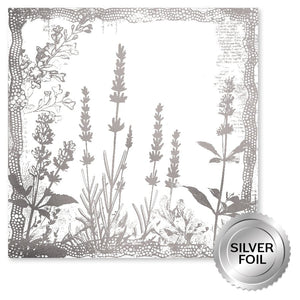 Paper Rose - Silver Foil Lavender & Roses 12x12 Deluxe Paper Collection