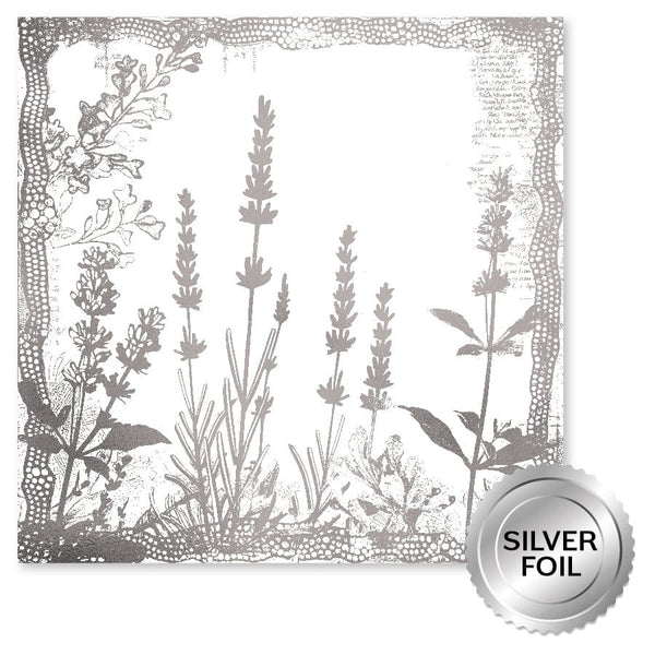 Paper Rose - Silver Foil Lavender & Roses 12x12 Deluxe Paper Collection