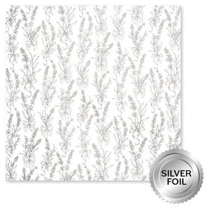 Paper Rose - Silver Foil Lavender & Roses 12x12 Deluxe Paper Collection
