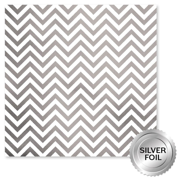 Paper Rose - Silver Foil Lavender & Roses 12x12 Deluxe Paper Collection