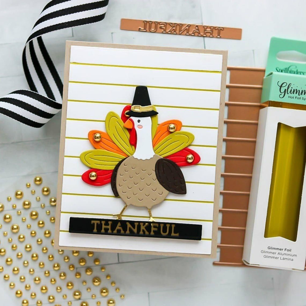 Happy Turkey Day Etched Dies from the Fall Traditions Collection