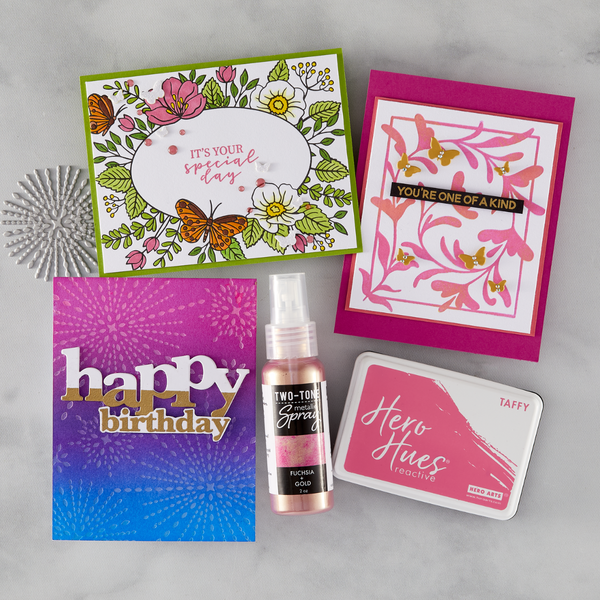 Hero Arts Lavish Flourish Letterpress + Foil Plate