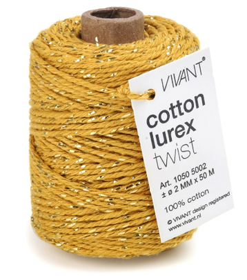 Vivant Lurex Ocre/Kurkuma Cotton Cord -54.68 yards