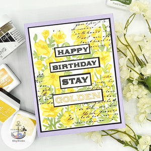 Hero Arts Color Layering Golden Poppies Stencils
