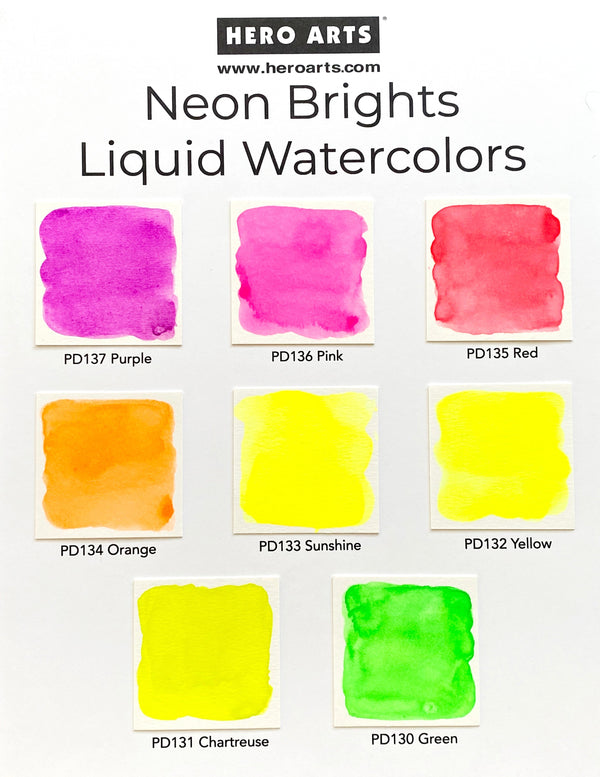 Hero Arts  Neon Brights Pink Liquid Watercolor