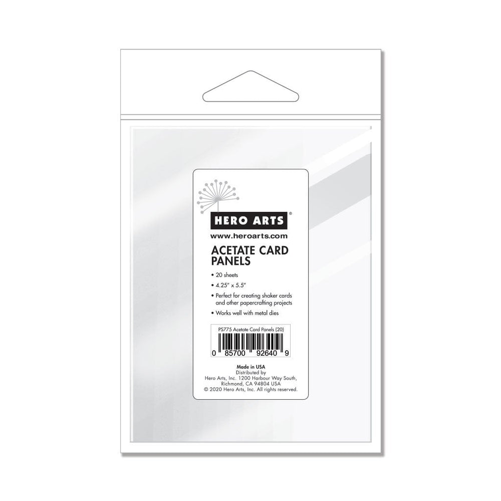 Hero Arts Clear Card Panels 4.25 x 5.5" - 20 Pack