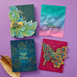 Cameo Frames Etched Dies from the Peacock Paradise Collection by Dawn Bibby
