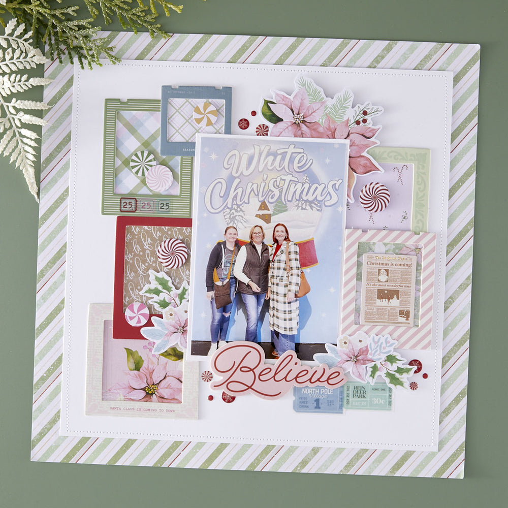 Rosie's Studio Peppermint Twist Chipboard Frames & Corners