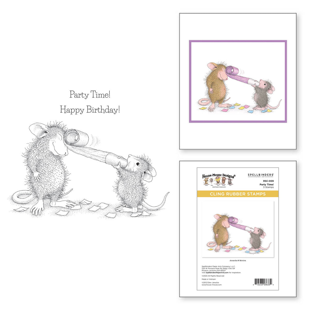 Party Time! Cling Rubber Stamp Set from the House-Mouse Everyday Collection