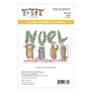 Noel Cling Rubber Stamp Set from the House-Mouse Holiday Collection