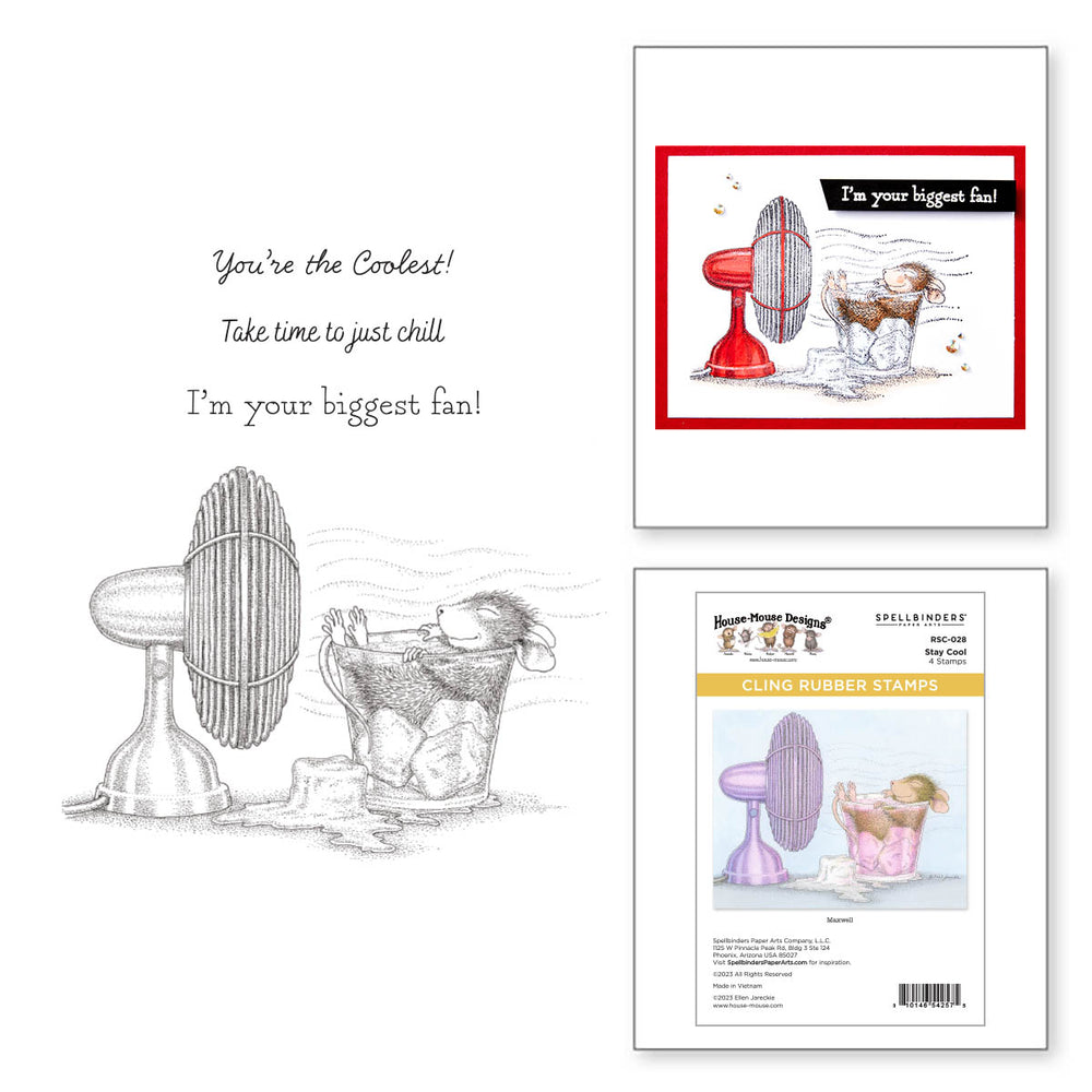 Stay Cool Cling Rubber Stamp Set from the House-Mouse Summer Fun Collection