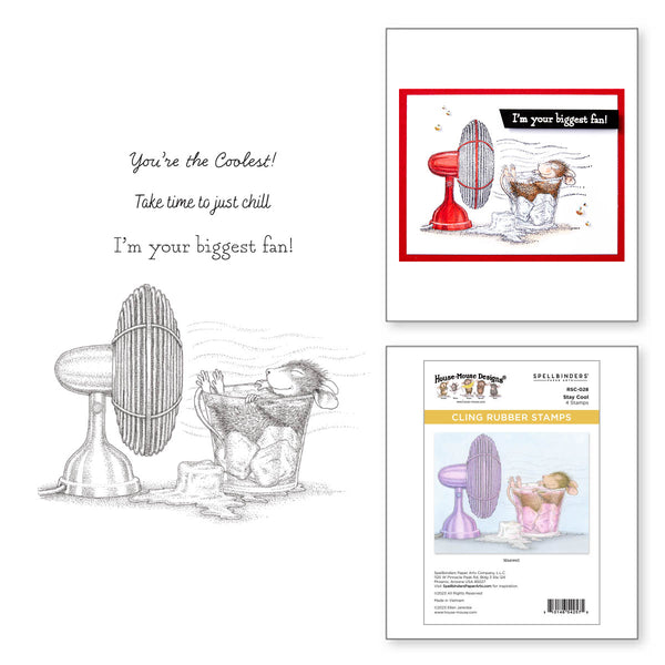 Stay Cool Cling Rubber Stamp Set from the House-Mouse Summer Fun Collection