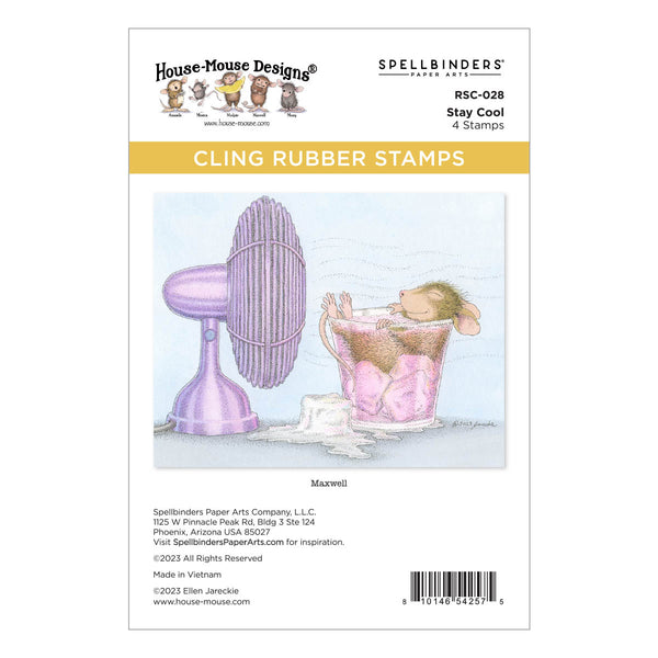 Stay Cool Cling Rubber Stamp Set from the House-Mouse Summer Fun Collection