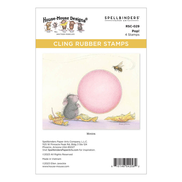 Pop! Cling Rubber Stamp Set from the House-Mouse Summer Fun Collection