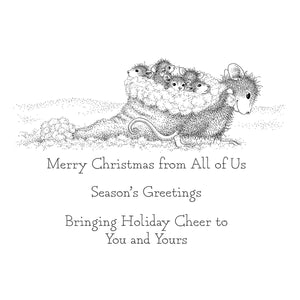 Christmas Friends Cling Rubber Stamp Set from the House-Mouse Holiday Friends Collection