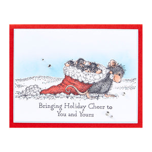 Christmas Friends Cling Rubber Stamp Set from the House-Mouse Holiday Friends Collection